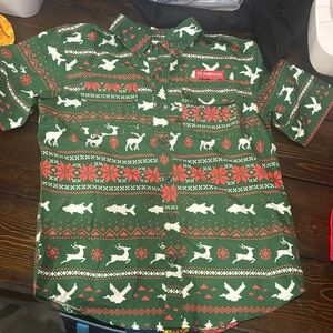 Magellan Outdoors Festive Green and Red Kids Shirt